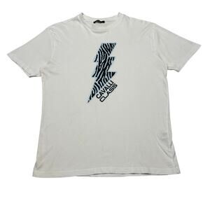 Cavalli Class Zebra Lightning Bolt T Shirt Men's Medium Streetwear